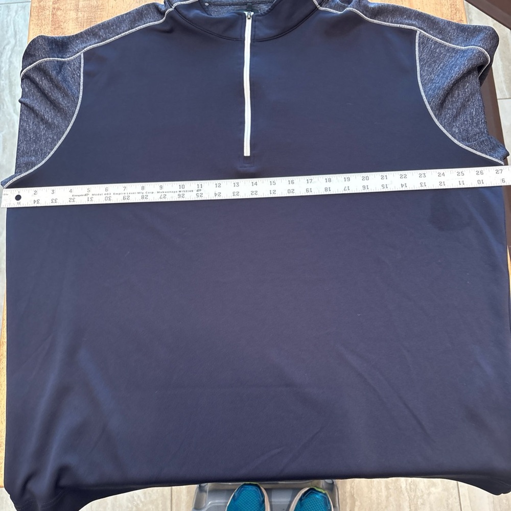 FootJoy Pullover Sweatshirt Blue Gray Men's 2XL Long Sleeve Quarter Zip